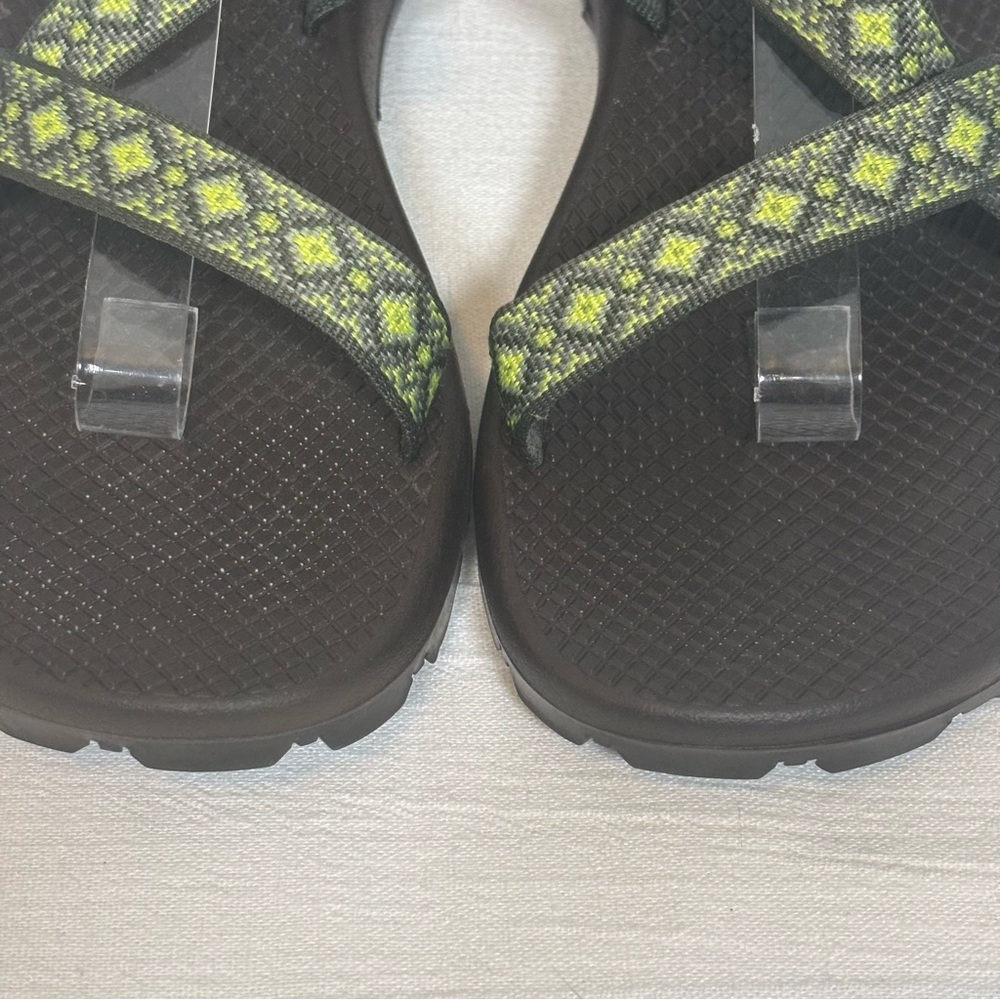 Chaco Z/1 Adjustable Strap Classic Diamond Pattern Sandals-Green-Women Size 10 - Picture 2 of 10